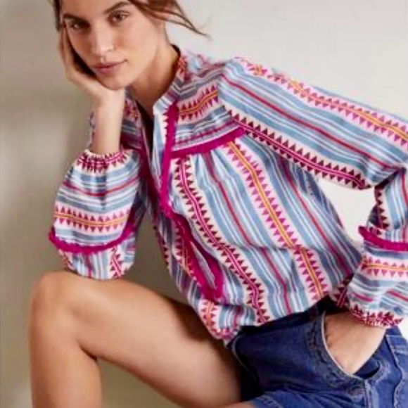 Boden Tops - BODEN Women’s Bohemian Top Shirt 10